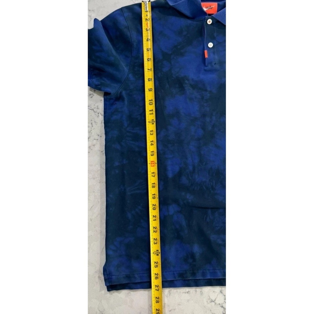 Nike Polo Shirt Mens Large Blue Black Fog Wash Tie Dye Dri-FIT Golf CI9769-455 - Picture 11 of 11